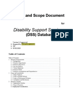 Disability Support Services: Vision and Scope Document