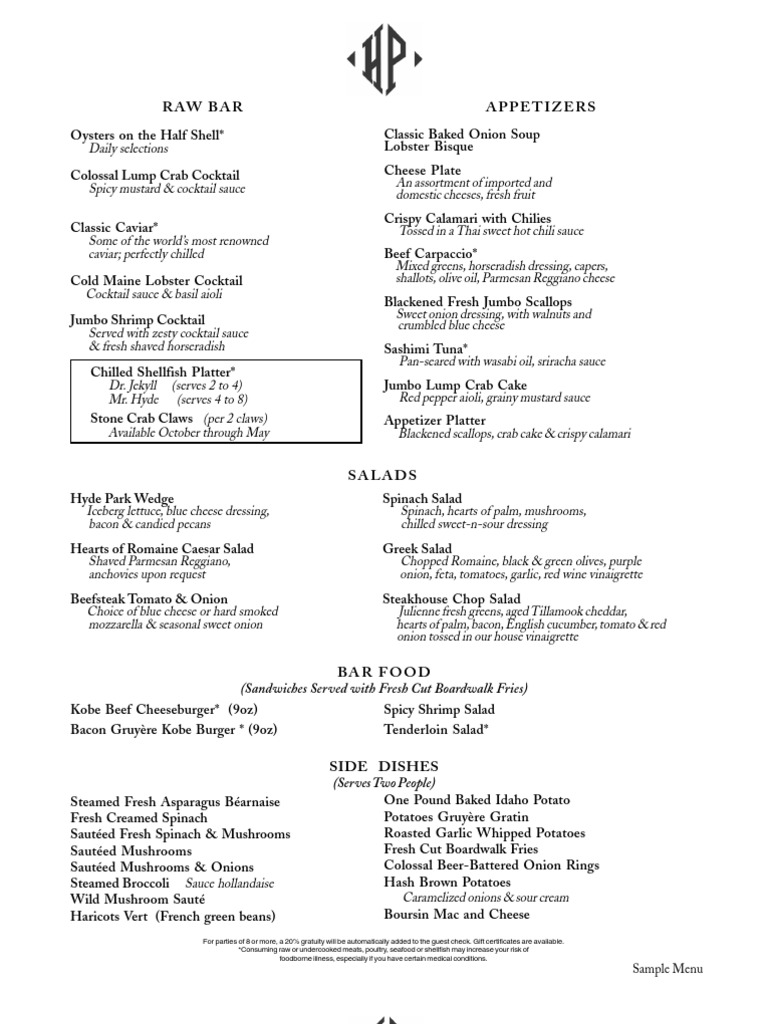 Blake Seafood Restaurant Dinner | PDF