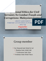 Professional Ethics For Civil Servants To Combat Frauds