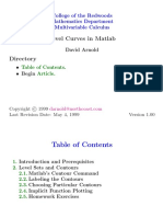 Level Curves in Matlab: College of The Redwoods Mathematics Department Multivariable Calculus
