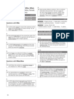 Questions With Who, When and How: (Quantities, Periods of Time, Frequency)