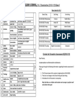 Class 1st Syllabus & Date Sheet For FA-II