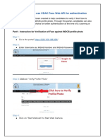 Instructions To Use CDAC Face Web API For Authentication