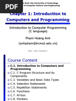 CO1003 - Chapter 1 - Introduction To Computers and Programming