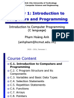 CO1003 - Chapter 1 - Introduction To Computers and Programming