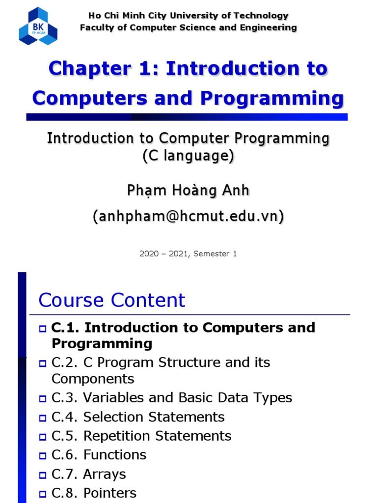 CO1003 - Chapter 1 - Introduction To Computers and Programming | PDF ...