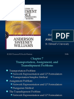 Transport, Assignment and Transhipment