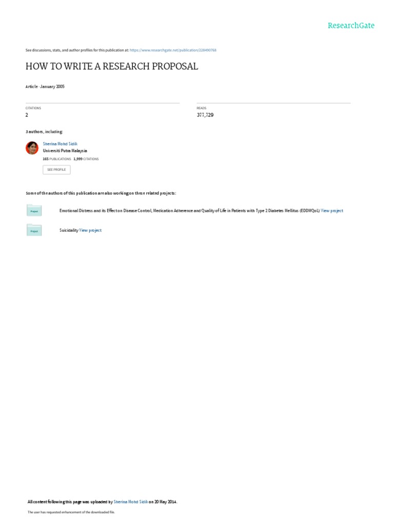 How To Write A Research Proposal | PDF | Data | Statistics