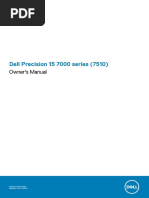 Dell Precision 15 7000 Series (7510) : Owner's Manual