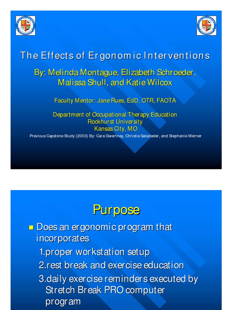 The Effects of Ergonomic Interventions | PDF | Human Factors And ...