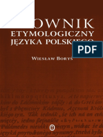 Boryś W - Słownik etymologiczny języka polskiego
