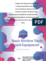 G8 Lesson 1-Basic Kitchen Tools and Equipment