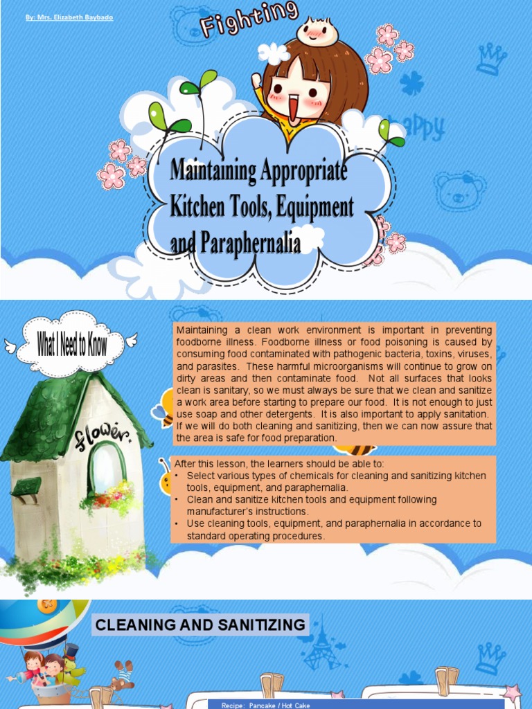 G8 Lesson 2Maintaining Appropriate Kitchen Tools, Equipment and