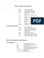 SD Reports T-Codes