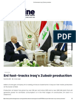 Eni Fast-Tracks Iraq's Zubair Production: Feb 05, 2019 2 Min Read