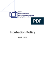 Incubation Policy April 2021