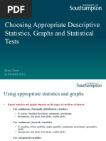 Choosing Appropriate Descriptive Statistics, Graphs and Statistical Tests