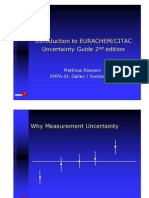 Introduction To EURACHEM/CITAC Uncertainty Guide 2 Edition