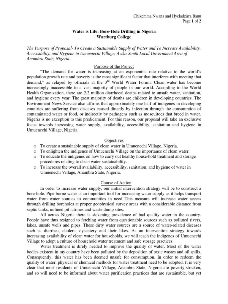 Water Supply Project PDF Drinking Water Water