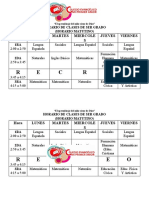 Horario de Tercero