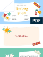 Assessment Of, For, As TAGALOG