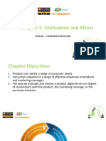 Chapter 5. Motivation and Affect: Mkt201 - Consumer Behavior