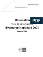 Matematica - Clasa 8 - Teste de Parcurs Pentru Evaluarea Nationala 2021 - Florin Antohe, Marius Antonescu