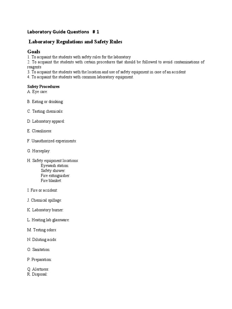 Laboratory Activity Guide Questions 1 | PDF