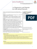 (2018) Characteristics of Depressive and Bipolar Disorder Patients With Mixed Features