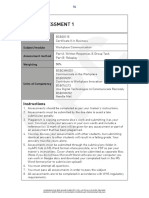 Workplace Communication - Assessment 1 - v6.8