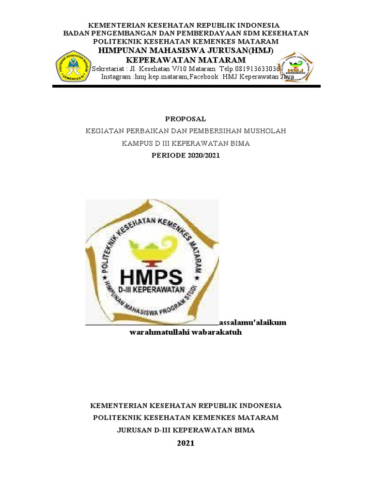 Proposal Pembersihan Musholah Bima | PDF | Karier & Perkembangan ...