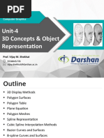 Unit-4 3D Concepts & Object Representation: 2160703 Computer Graphics