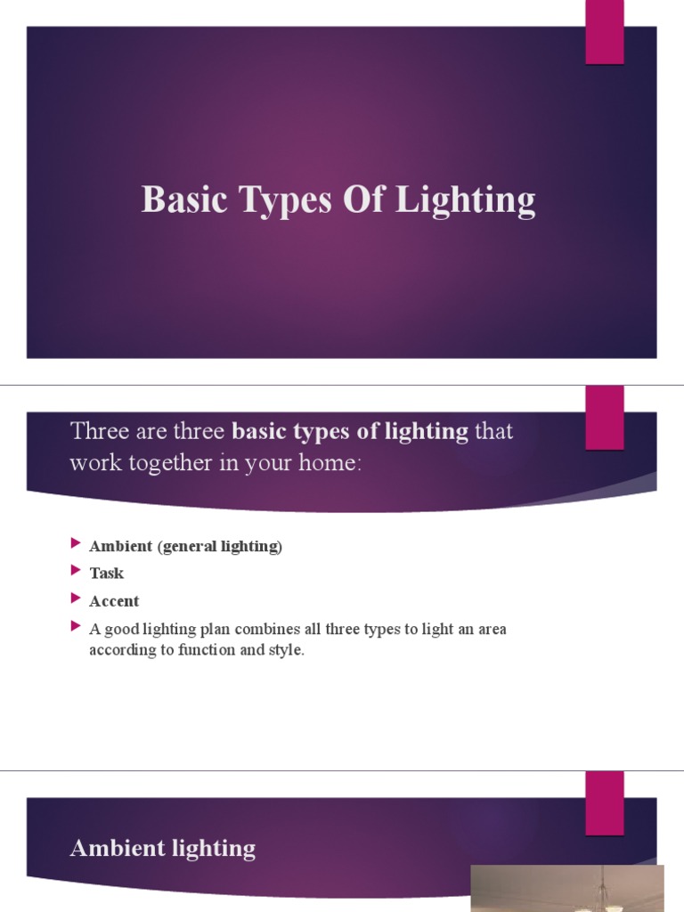 Basic Types of Lighting PDF Lighting Optics