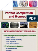 Perfect Competition and Monopoly