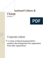 Organizational Culture & Change
