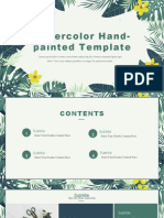 Watercolor Hand-Painted Template