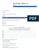 English Ii: Final Exam 1/2020 - B: Identificación