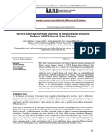 Factors Affecting Purchase Intention of Iphone Among Business Students in Uitm Puncak Alam, Selangor