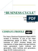 "Business Cycle": Submitted By:-Swati Chawla Bba Vi Sem