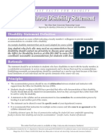 Disability Syllabus Statement