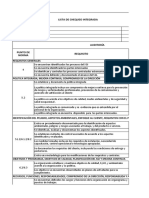 Lista de Chequeo Del Auditor