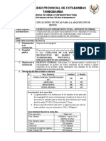 Especificaciones Técnicas - Agregados (Proceso) JJJJJJJJJ