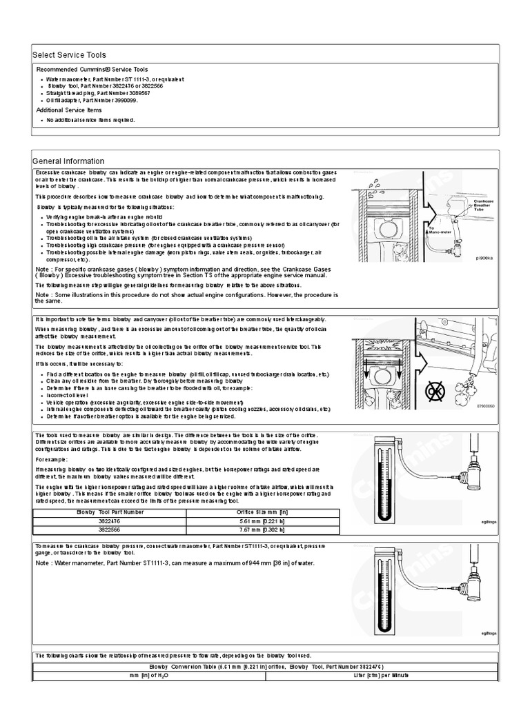 Crankcase Blowby, Measure PDF Turbocharger Pressure Measurement