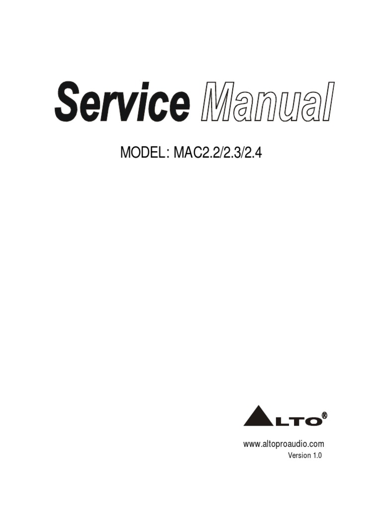 MAC Series Service Manual | Audio Electronics | Telecommunications