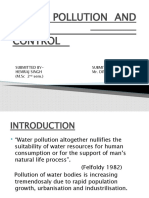 Water Pollution and Its Control