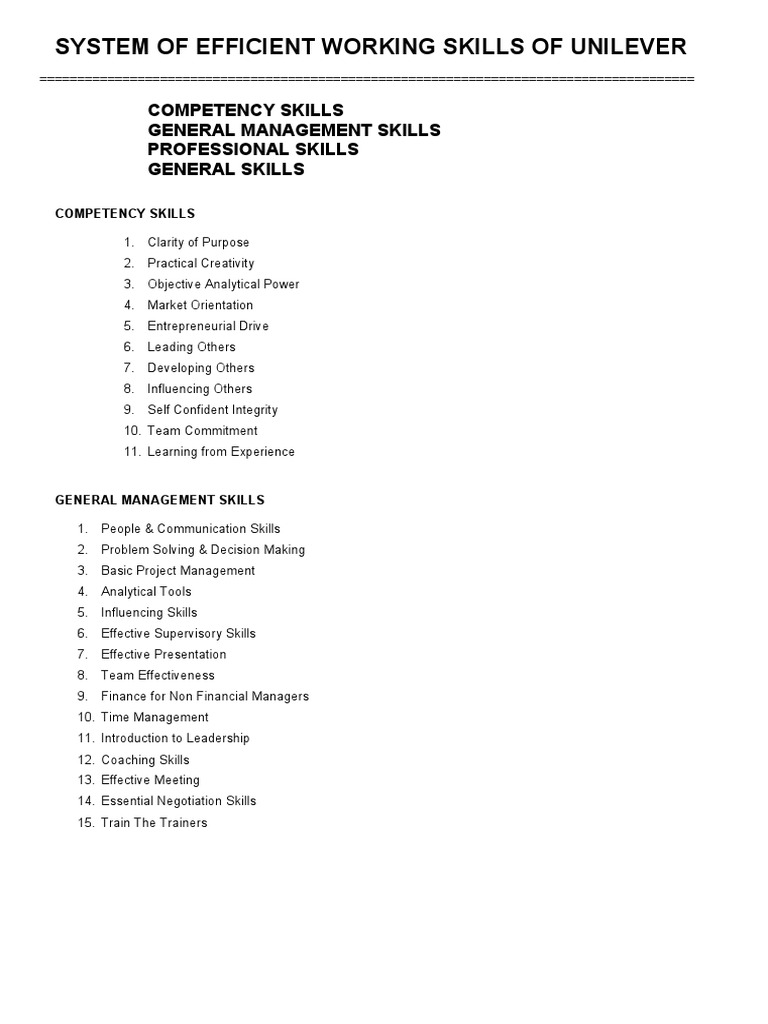 System of Effective Skills | PDF | Strategic Management | Marketing