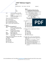 UN SMA 2007 Bahasa Inggris: Kode Soal P45