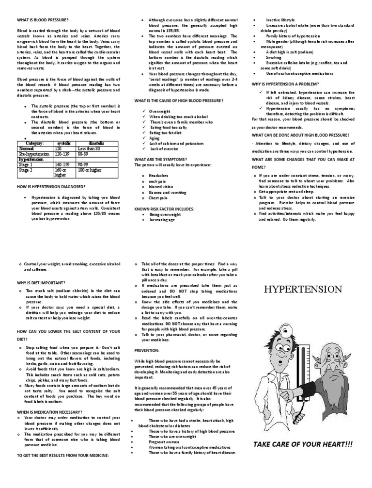 Understanding Blood Pressure and Hypertension | PDF | Hypertension ...