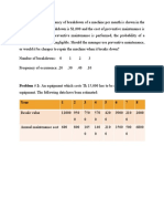 Maintenance Math Questions