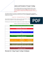 Definition, Explanation and Formula of Target Costing